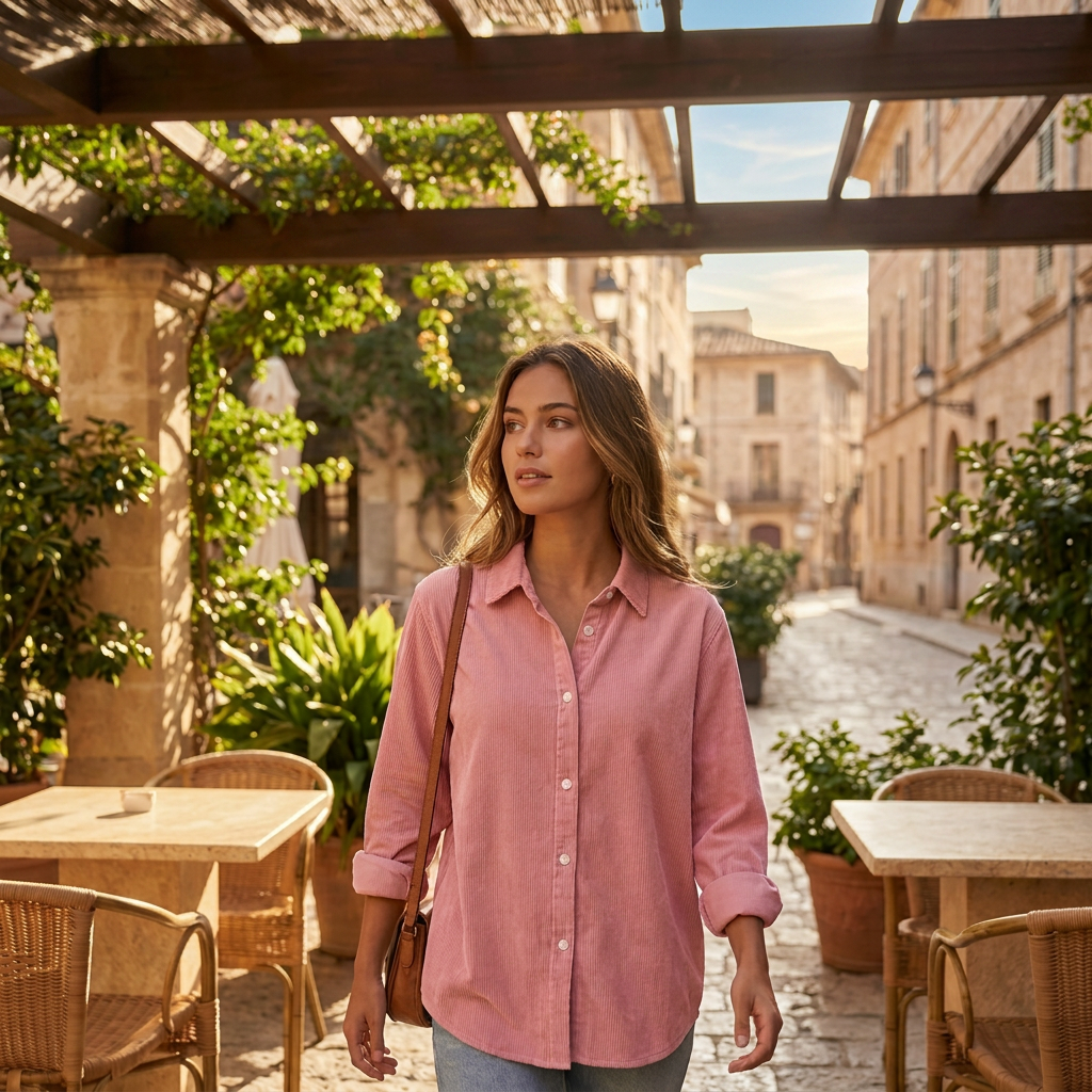 Olivia | Chic Pink Polo Top